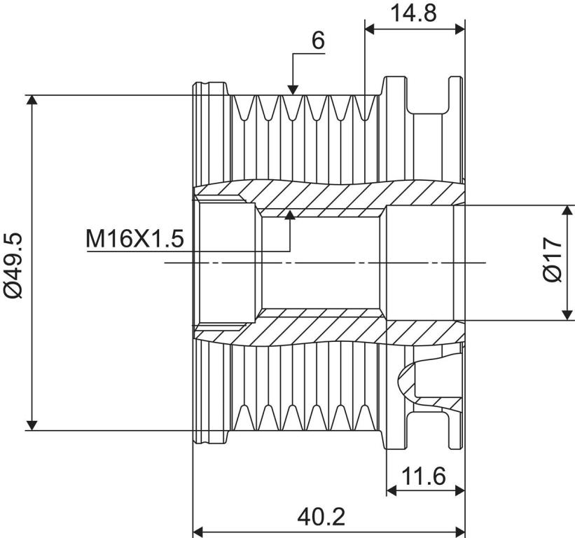 Rueda libre alternador VALEO ref. 588016